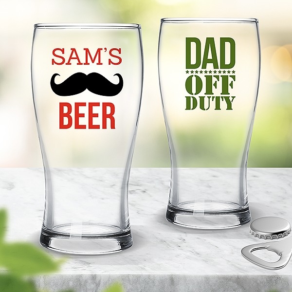 Colour Printed Standard Beer Glasses