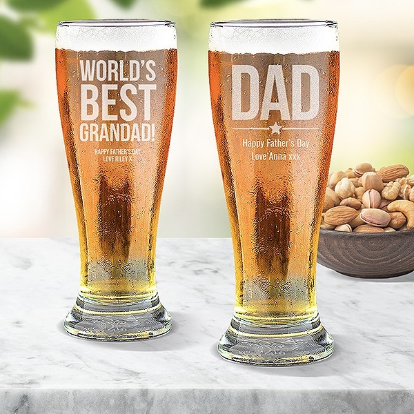 Engraved Premium Beer Glasses