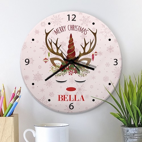 Christmas Glass Wall Clocks