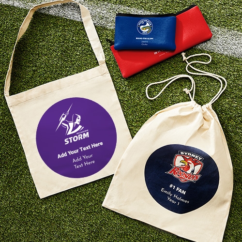 NRL Calico Tote & Drawstring Bags