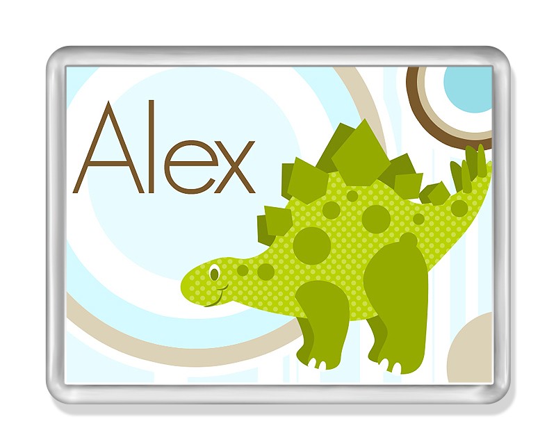 Fridge Magnet with Green Dino