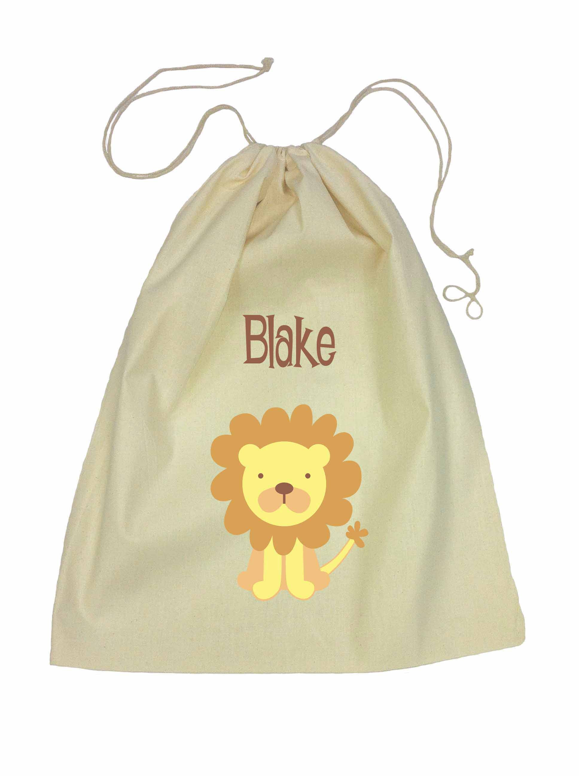 Drawstring Library Bag with Lion