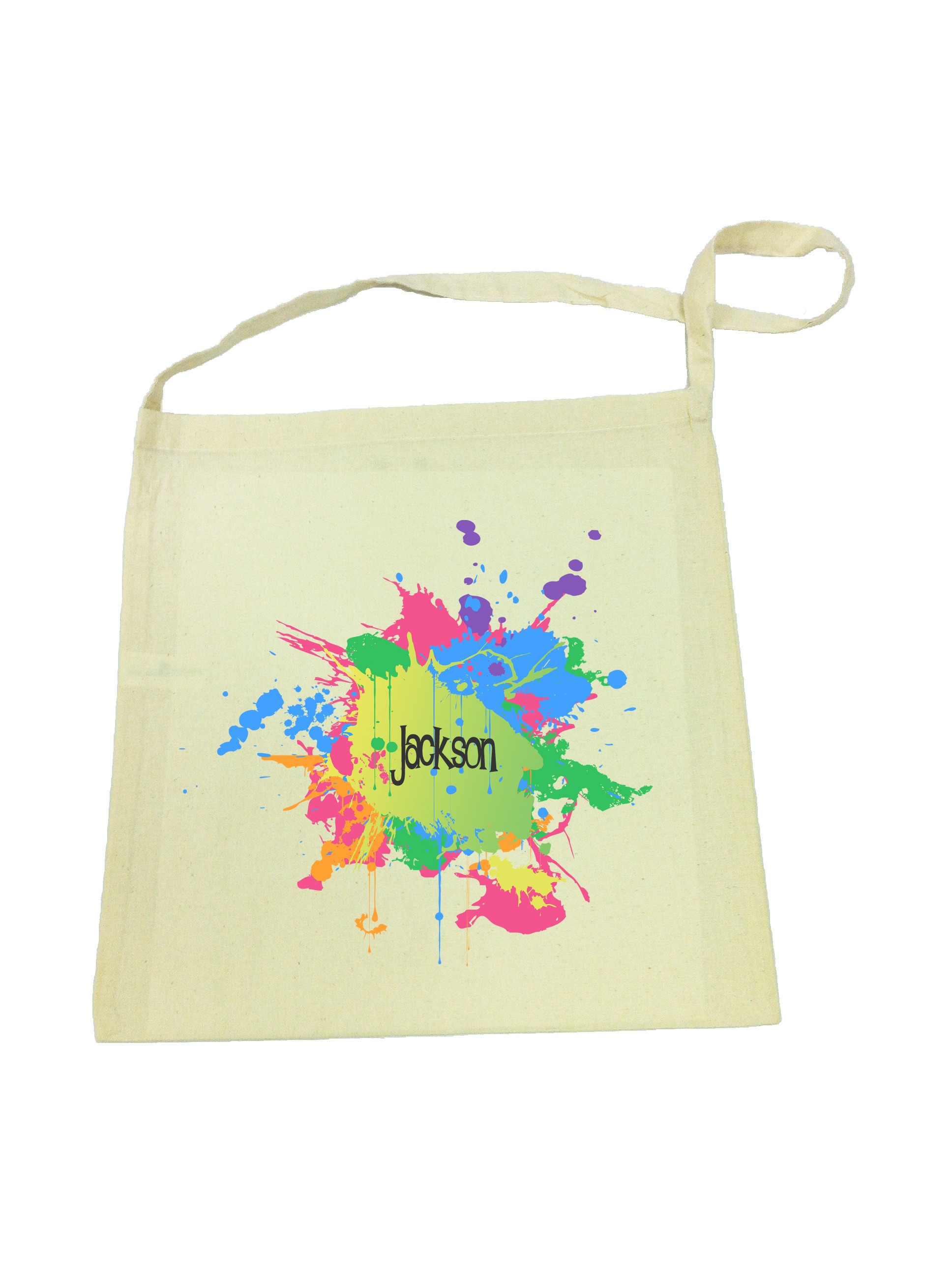 Splatter Design Calico Tote Bag