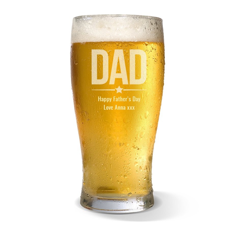 Dad Engraved Standard Beer Glass