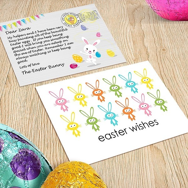 Easter Postcard, Bunnies Design