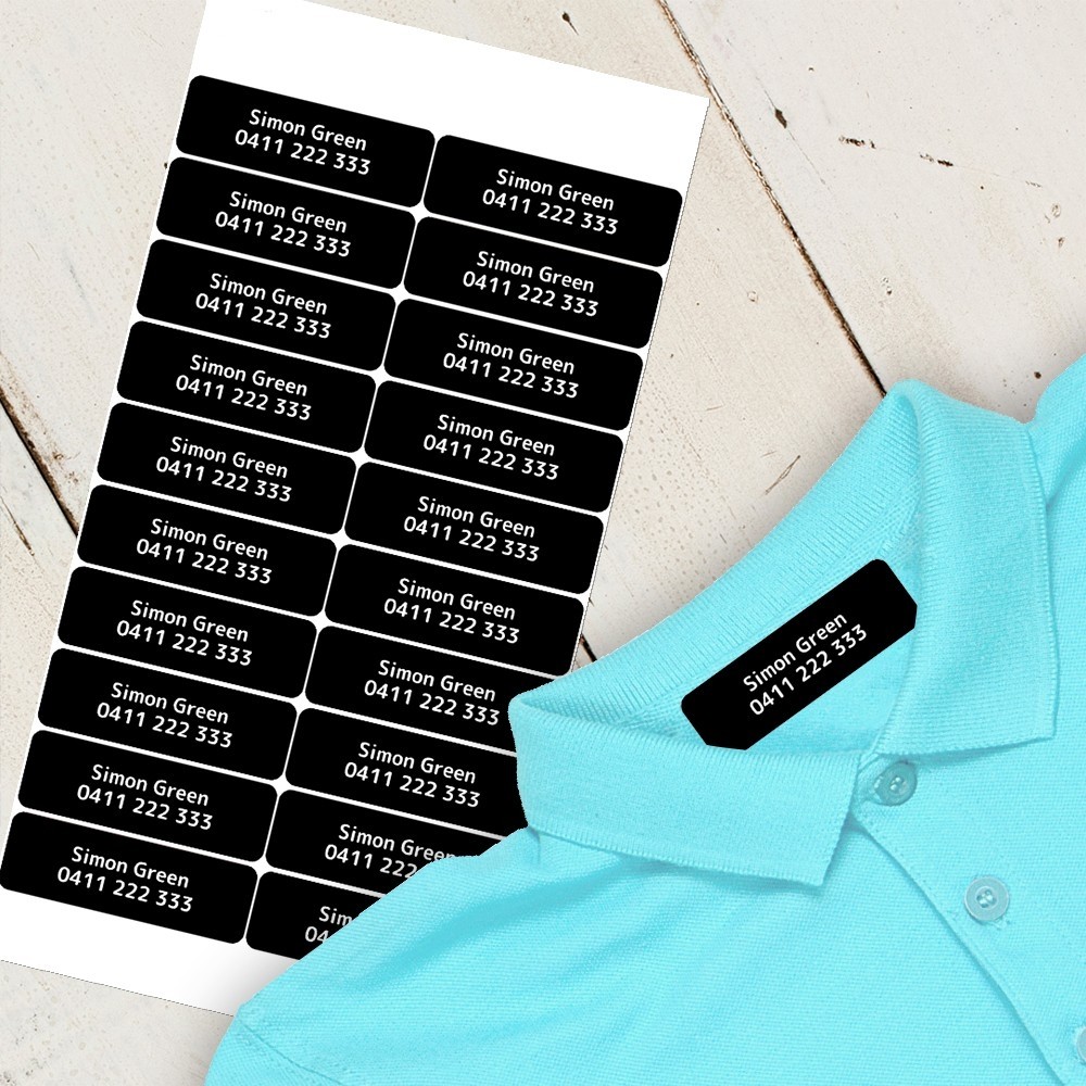 Single Colour Iron On Clothing Label - CustomiseMe by Harvey Norman