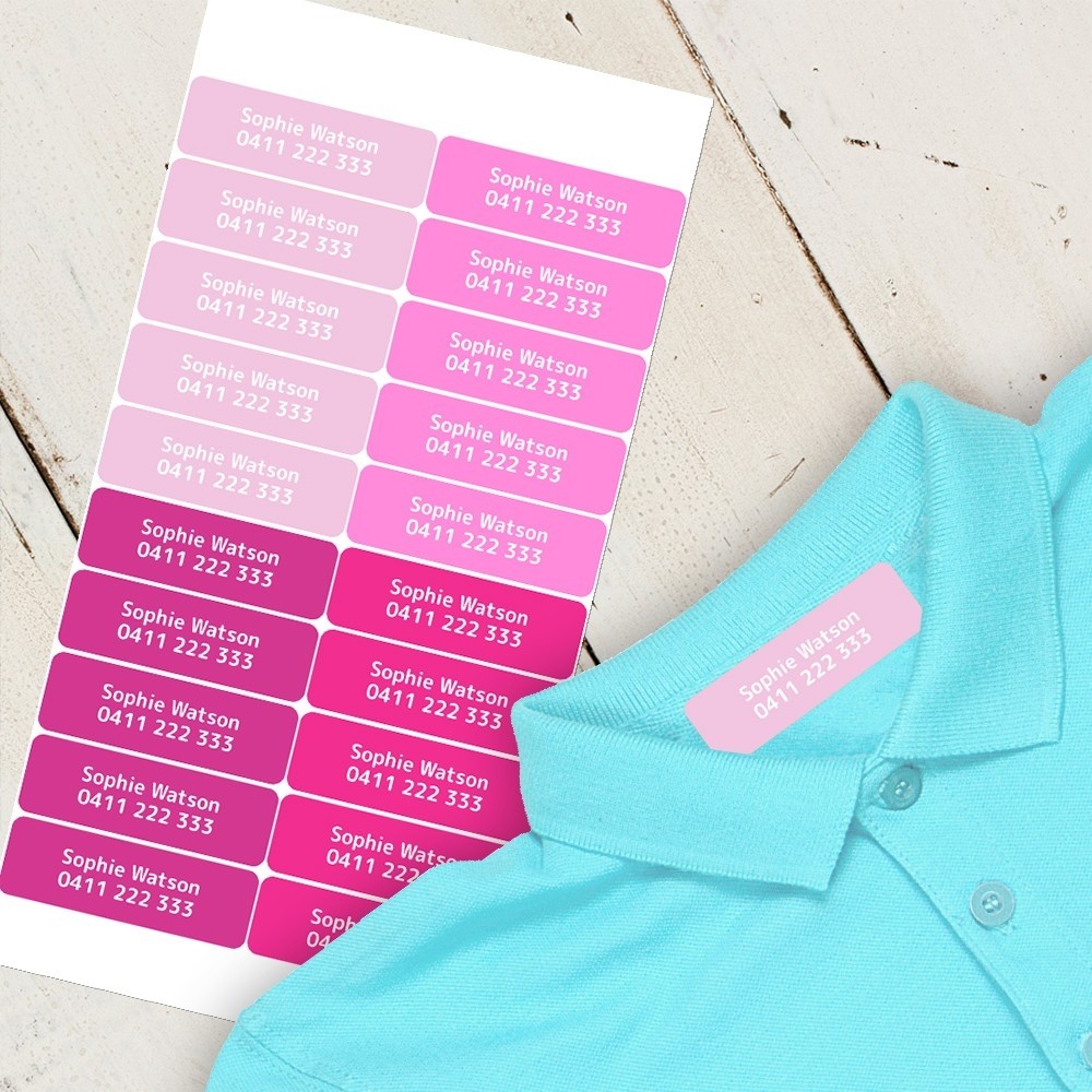 Pinks Iron On Clothing Label CustomiseMe by Harvey Norman