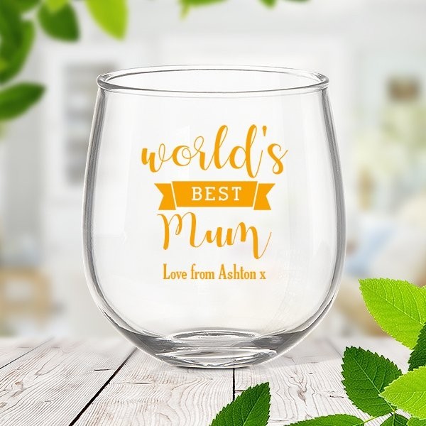 Best Mum Stemless Wine Glass