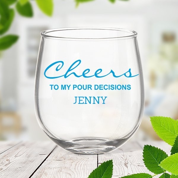 Cheers Stemless Wine Glass