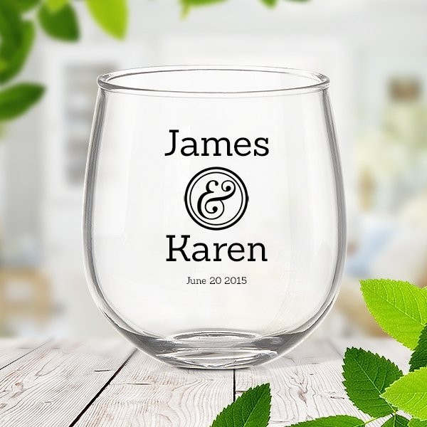 Couple Design Stemless Wine Glass
