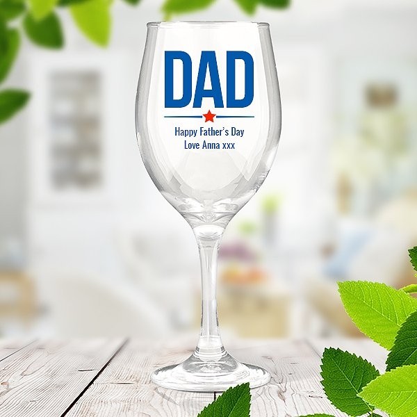 Dad Wine Glass