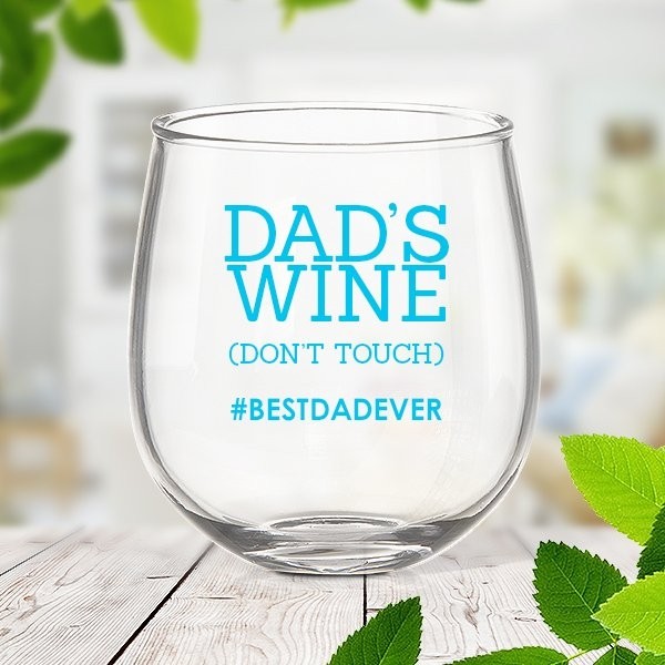Don't Touch Stemless Wine Glass
