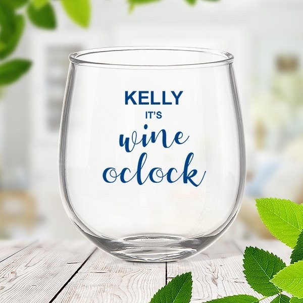 Wine Time Stemless Wine Glass