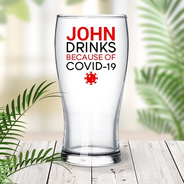 Covid Standard Beer Glass