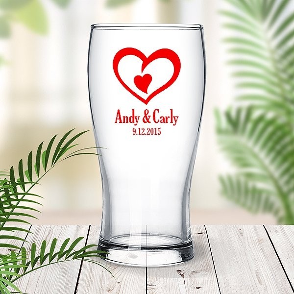 Double Heart Standard Beer Glass