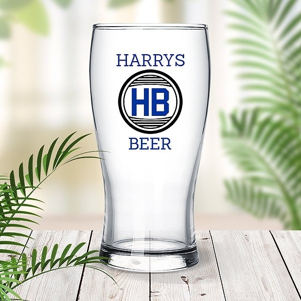 Initial Standard Beer Glass