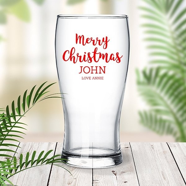 Merry Christmas Standard Beer Glass