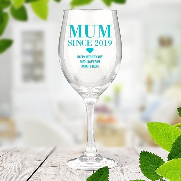 Mum Since Wine Glass