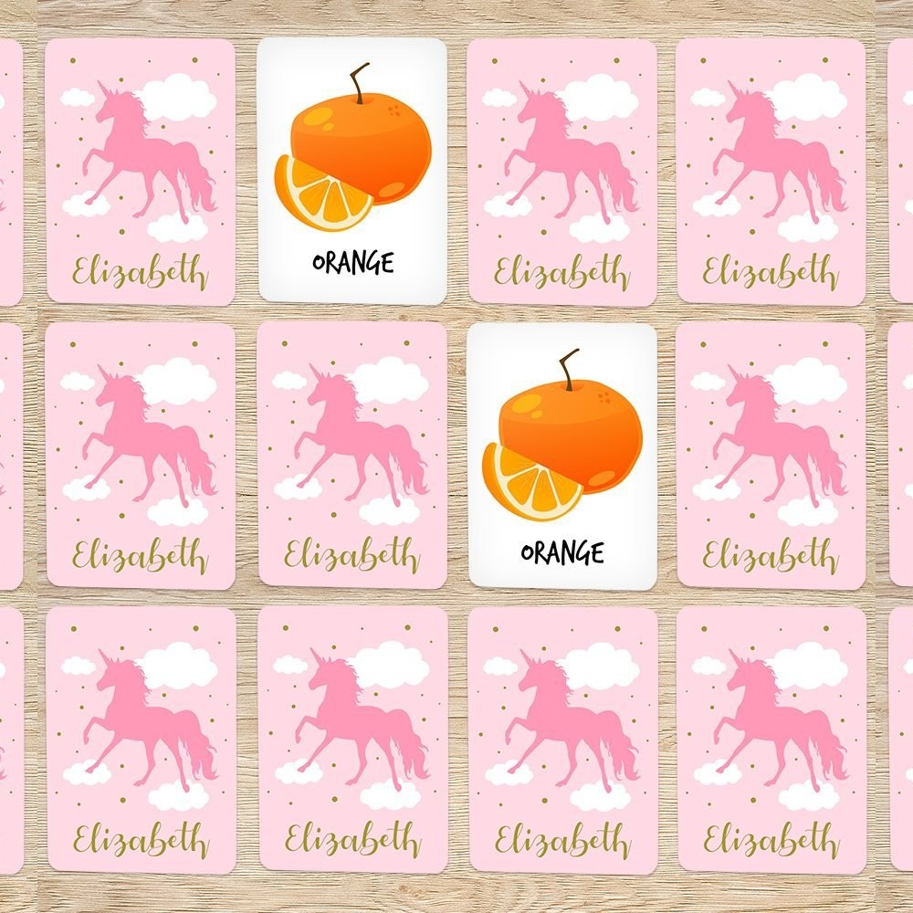 Pink Unicorn Memory Cards