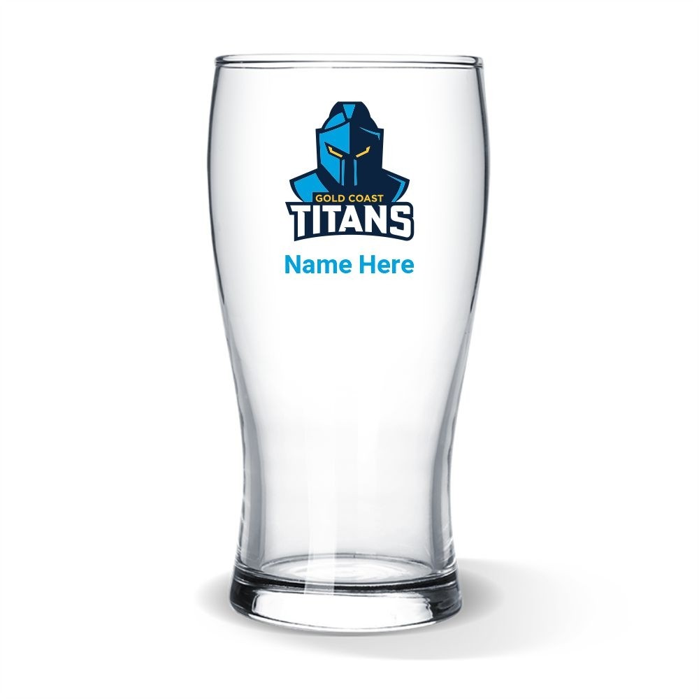 NRL Titans Standard Beer Glass