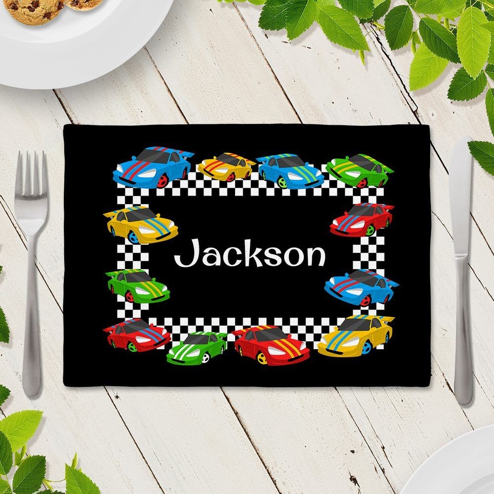 Race Cars Linen Placemats CustomiseMe by Harvey Norman