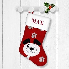 Dog Santa Stocking