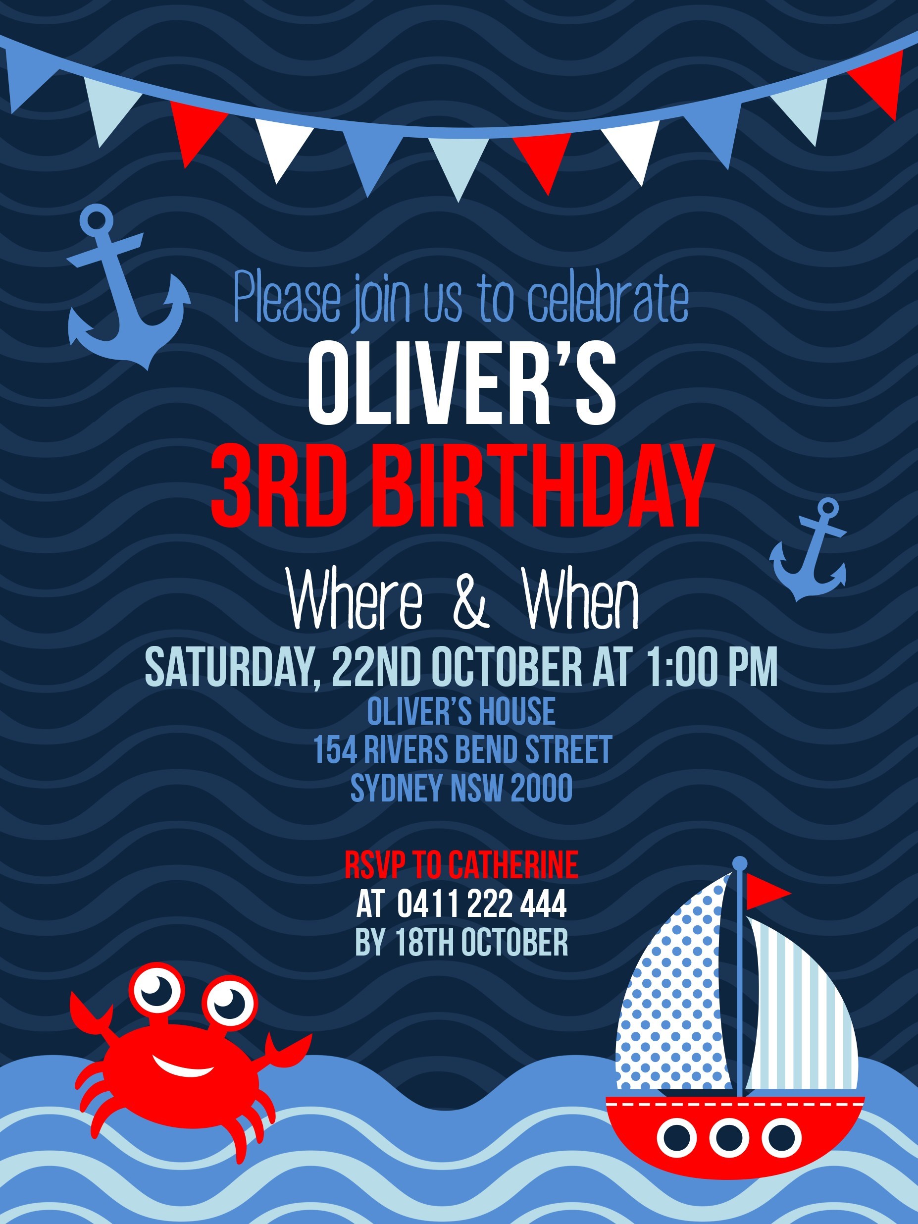 Nautical Party Invitation