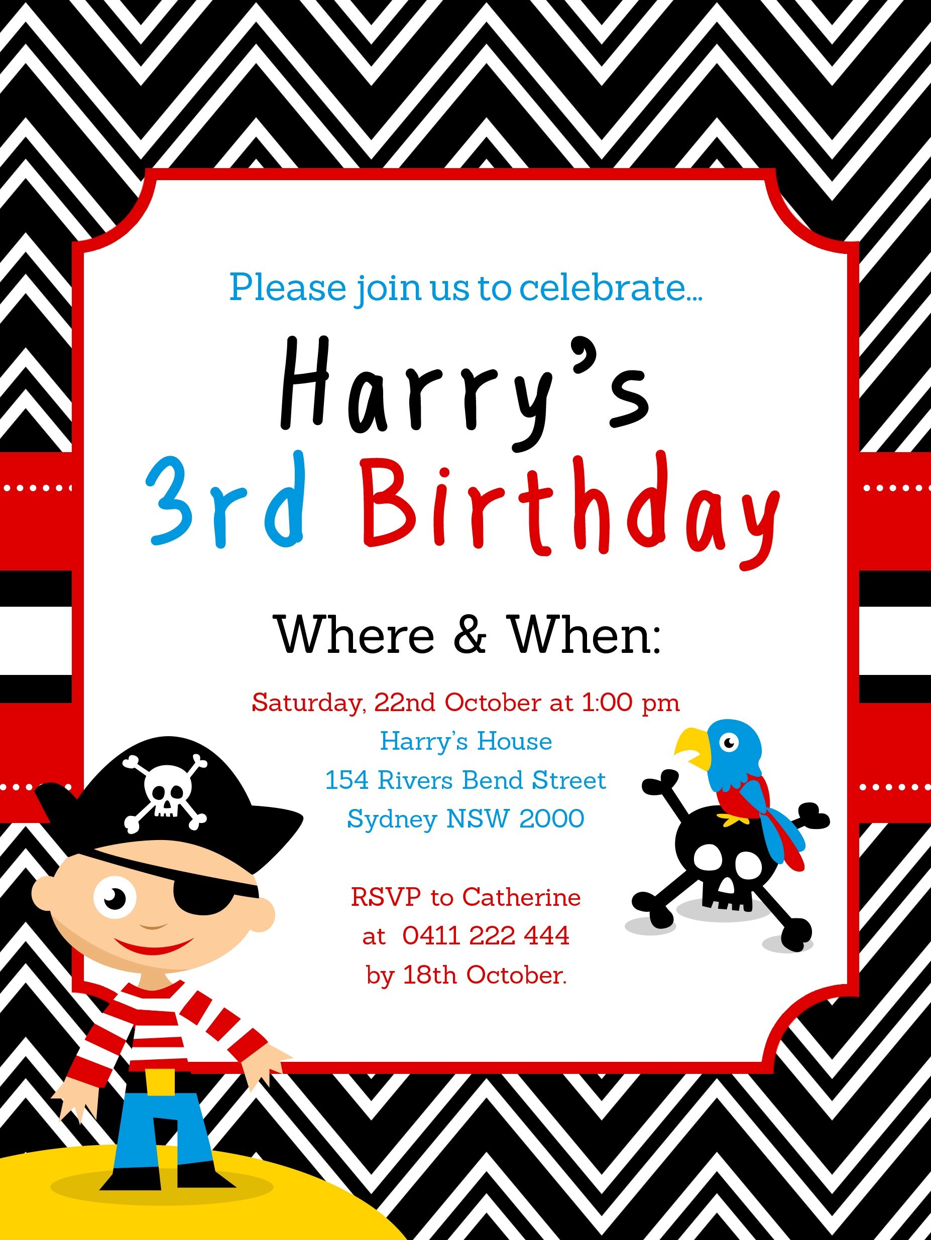 Pirate Party Invitation