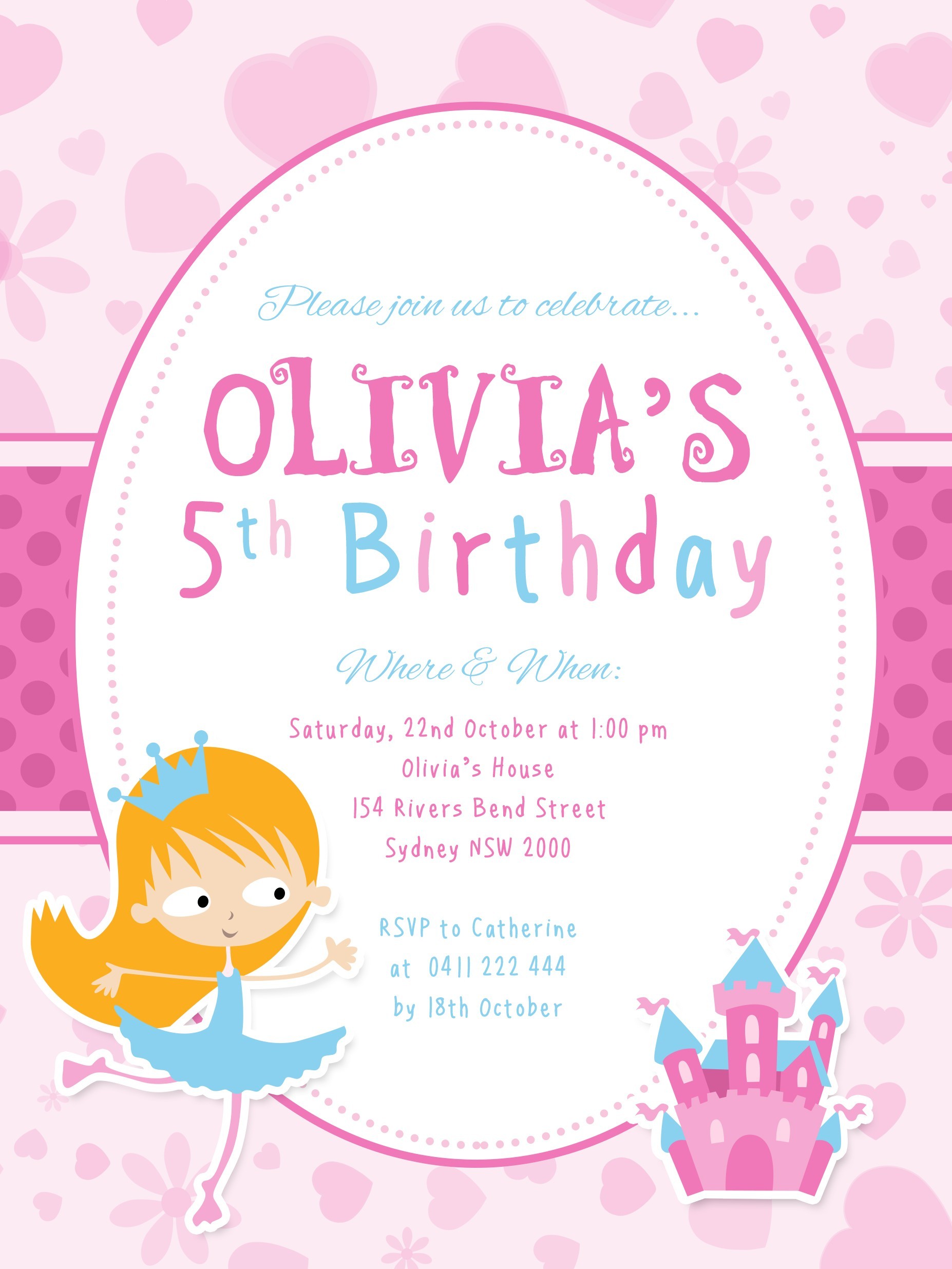 Princess Party Invitation