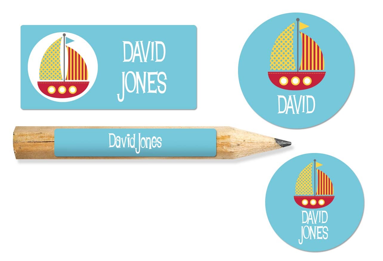 DNU (missing mini labels) Sailing Boat Standard Label Pack (177 Labels)