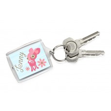 Pink Deer Keyring