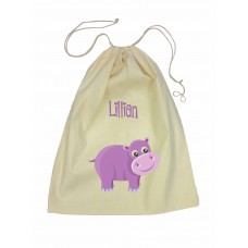 Drawstring Library Bag with Yellow Tiger