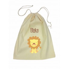 Drawstring Library Bag with Lion