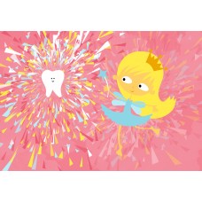Tooth Fairy Postcard, Pink Design