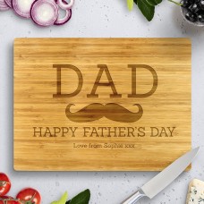 Dad Moustache Bamboo Cutting Board