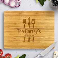 Cutlery Bamboo Cutting Board