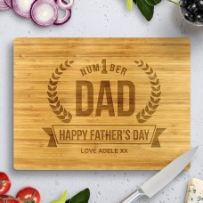 Number 1 Dad Bamboo Cutting Board