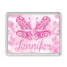 Fridge Magnet with Pink Butterfly