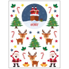 Santa Chimney Christmas Sticker Pack