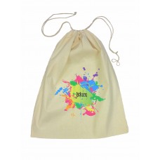 Splatter Calico Drawstring Bag