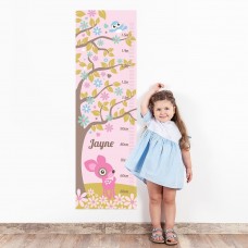 Pink Deer Wall Decal Height Chart