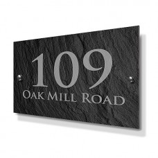 Slate Effect Metal House Sign