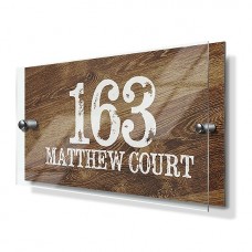 Wood Pine Effect Premium Acrylic Front House Sign