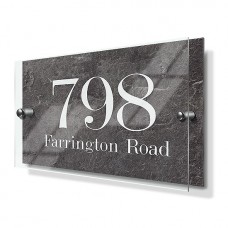 Stone Effect Premium Acrylic Front House Sign