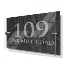 Slate Effect Premium Acrylic Front House Sign