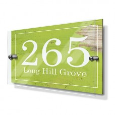 Weathered Green Beach House Effect Premium Acrylic Front House Sign