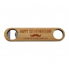 1st Father's Day Wooden Bottle Opener