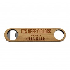 Beer O'Clock Wooden Bottle Opener