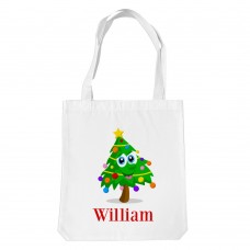 Christmas Tree White Tote Bag