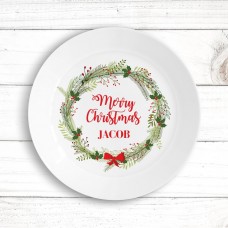 Christmas Wreath Kids' Plate